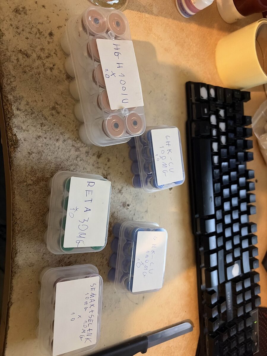 Customer order photo — Homopeptide research kit